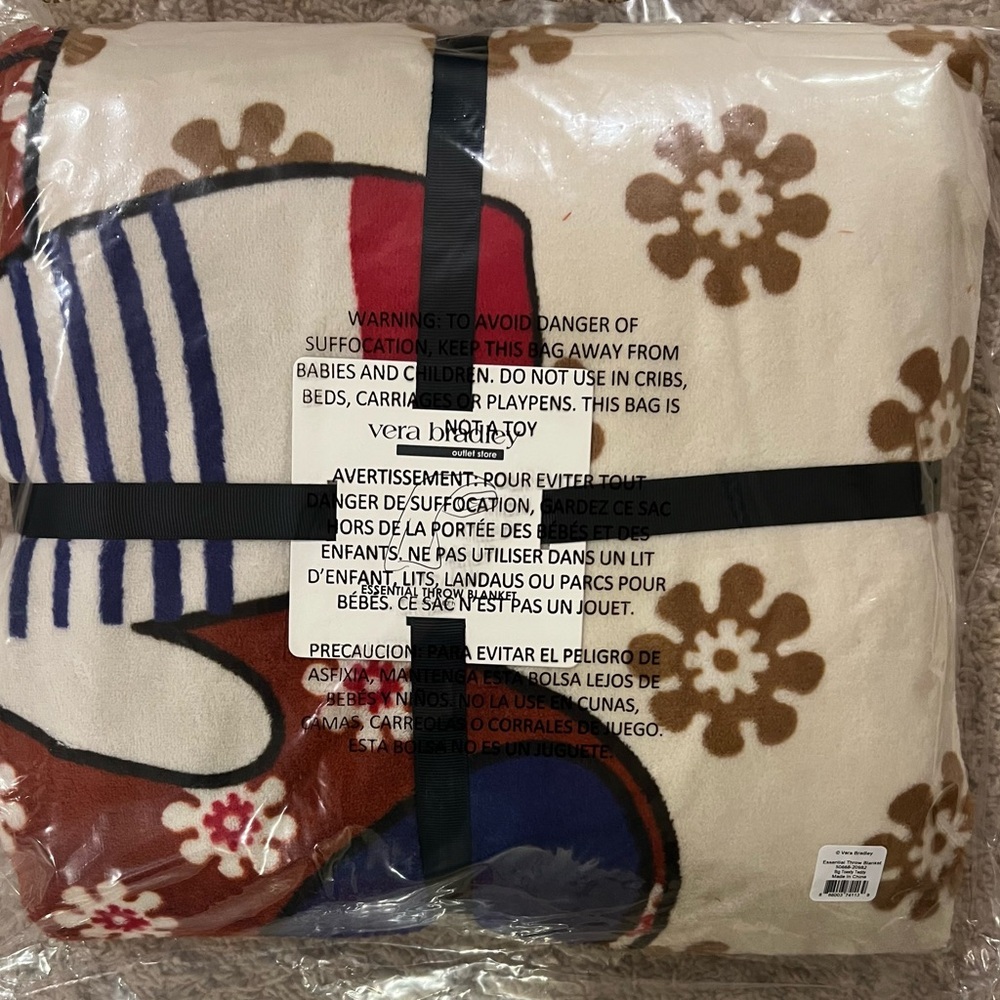 Vera Bradley Big Toasty Teddy Bear Throw Blanket